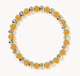 KENDRA SCOTT- Daphne Enamel Stretch Bracelet in Gold Bright Orange Enamel