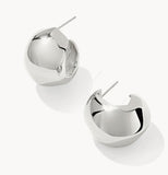 KENDRA SCOTT- Kaitlin Hoop Earring in Rhodium Metal