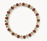 KENDRA SCOTT- Daphne Enamel Stretch Bracelet in Gold Burgundy Enamel