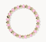 KENDRA SCOTT- Daphne Enamel Stretch Bracelet in Gold Light Pink Enamel