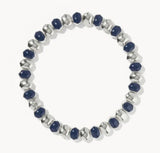 KENDRA SCOTT- Daphne Enamel Stretch Bracelet in Rhodium Navy Enamel