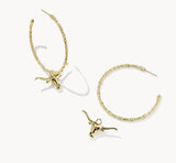KENDRA SCOTT- Longhorn Hoop Earring in Gold Metal