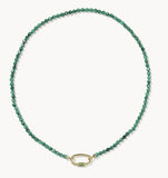 KENDRA SCOTT- Emery Beaded Strand Necklace in Gold Green Malachite