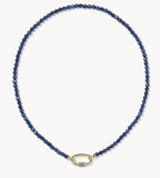 KENDRA SCOTT- Emery Beaded Strand Necklace in Gold Dark Blue Quartz