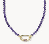 KENDRA SCOTT- Emery Beaded Strand Necklace in Gold Purple Amethyst