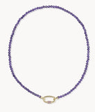 KENDRA SCOTT- Emery Beaded Strand Necklace in Gold Purple Amethyst
