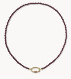 KENDRA SCOTT- Emery Beaded Strand Necklace in Gold Red Garnet