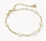 KENDRA SCOTT- Ashton Delicate Chain Bracelet in Gold Freshwater Cultured Pearl