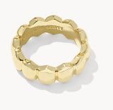 KENDRA SCOTT- Kaitlin Band Ring in Gold Metal