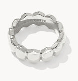 KENDRA SCOTT- Kaitlin Band Ring in Rhodium Metal