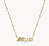 KENDRA SCOTT- Lil Sis Short Pendant Necklace in Gold Freshwater Cultured Pearl