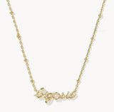 KENDRA SCOTT- Big Sis Short Pendant Necklace in Gold Freshwater Cultured Pearl