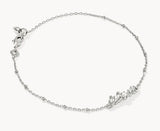 KENDRA SCOTT- Lil Sis Delicate Chain Bracelet in Rhodium Freshwater Cultured Pearl
