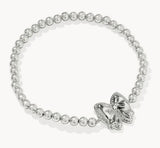 KENDRA SCOTT- Haley Bow Stretch Bracelet in Rhodium Ivory Mother of Pearl