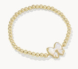 KENDRA SCOTT- Haley Bow Stretch Bracelet in Gold Ivory Mother of Pearl