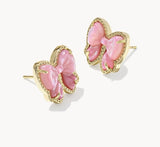 KENDRA SCOTT- Haley Bow Stud Earring in Gold Blush Ivory Mother of Pearl