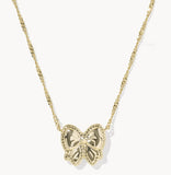 KENDRA SCOTT- Haley Bow Short Pendant Necklace in Gold Blush Ivory Mother of Pearl