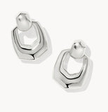 KENDRA SCOTT- Kaitlin Open Frame Earring in Rhodium Metal