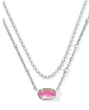 KENDRA SCOTT- Emilie Rhodium Multi Strand Necklace in Azalea Illusion