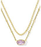 KENDRA SCOTT- Emilie Gold Multi Strand Necklace in Amethyst