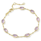 KENDRA SCOTT- Emilie Gold Link Bracelet in Amethyst