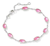 KENDRA SCOTT- Emilie Rhodium Link Bracelet in Azalea Illusion