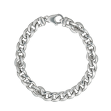 LUKA SILVER- .925 Italian Silver Curb Link Bracelet