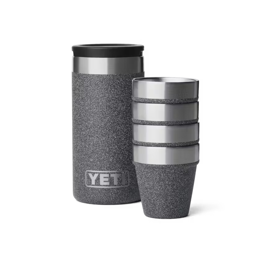 YETI- Shot Glasses & Case in Black Stone