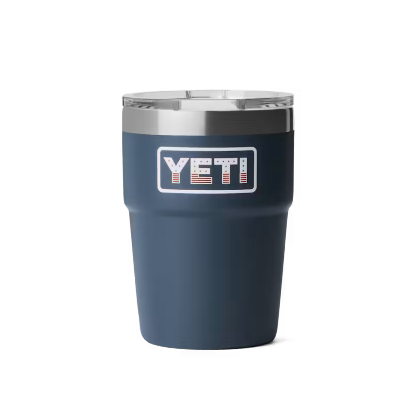 YETI- 16oz Stackable Cup in Navy/Badge