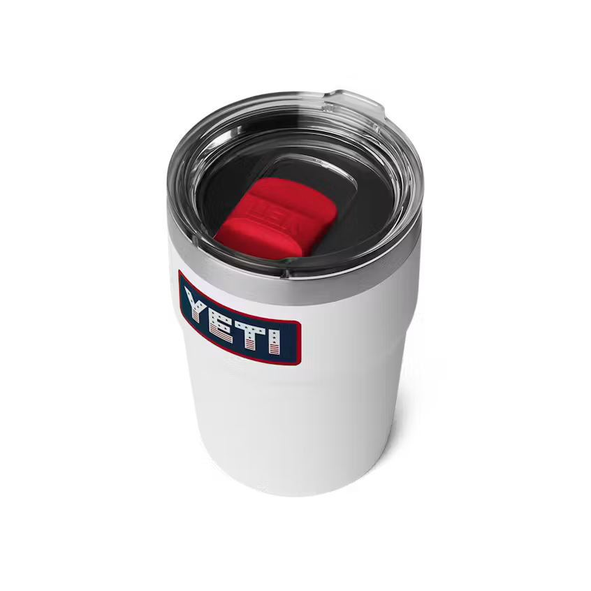 YETI- 16oz Stackable Cup in White/Badge