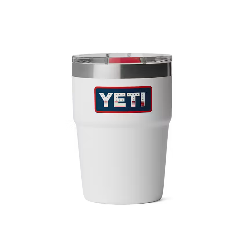 YETI- 16oz Stackable Cup in White/Badge