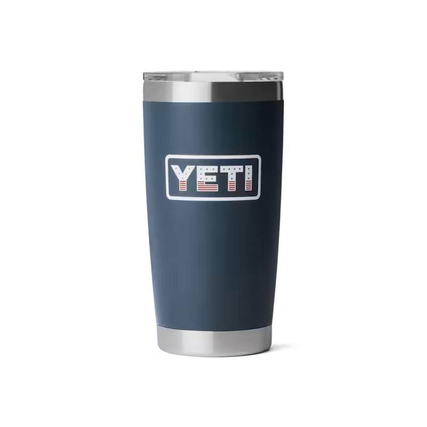 YETI- 20oz Tumbler in Navy/Badge