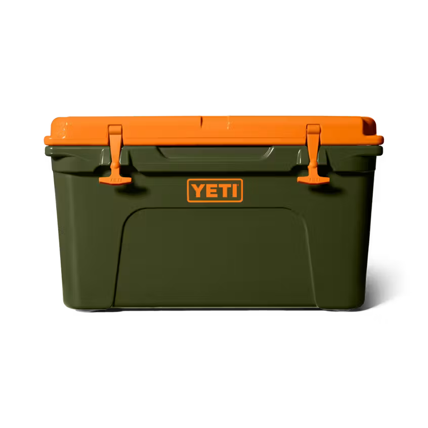 YETI- Tundra 45 Cooler in Olive/King Crab Orange