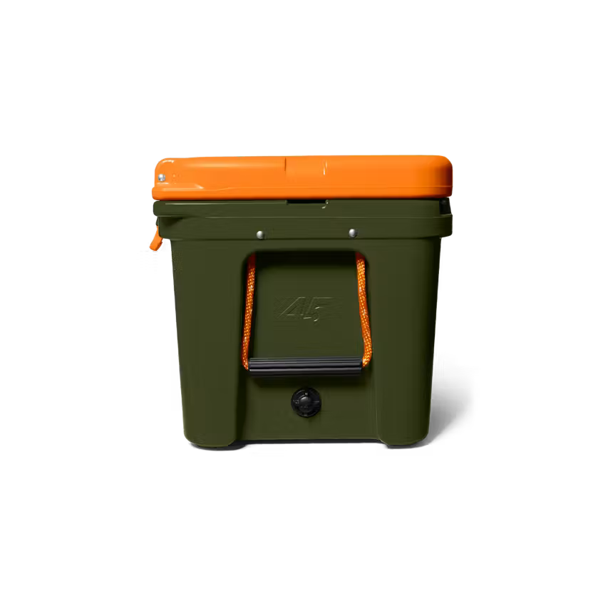 YETI- Tundra 45 Cooler in Olive/King Crab Orange