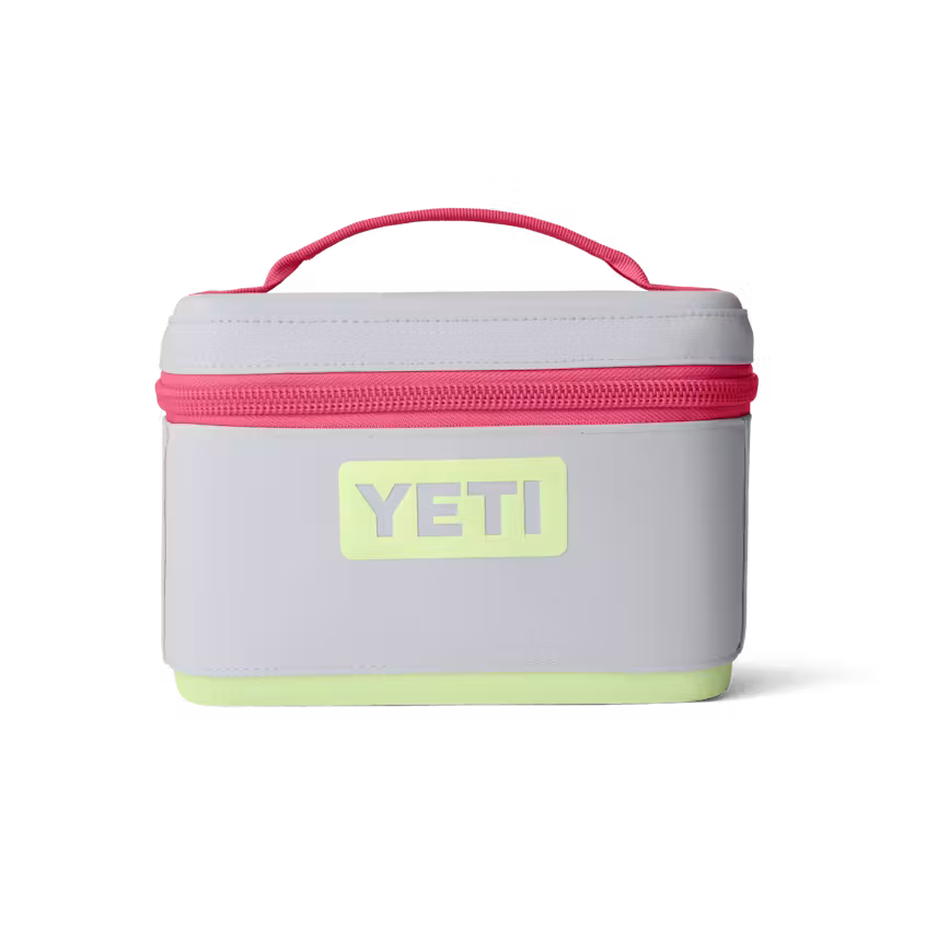 YETI- Daytrip 3L Insulated Snack Box in Mist/Tropical Pink/Grasshopper
