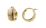 14kt Wide Hoop Earrings