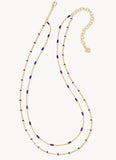 KENDRA SCOTT- Dottie Gold Multi Strand Necklace in Amethyst