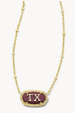KENDRA SCOTT- Elisa Gold Texas Necklace Marooon Magnesite
