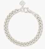 KENDRA SCOTT- Vincent Chain Bracelet in Rhodium Metal M/L