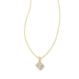 KENDRA SCOTT- Gracie Gold Short Pendant Necklace in White CZ