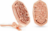 KENDRA SCOTT- Ellie Clip-On Stud Earrings in Rose Gold Drusy