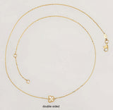 14kt Gold Cable Necklace w/Ivory Mother of Pearl Butterfly G-HM-6N1685MOP
