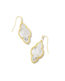 KENDRA SCOTT- Abbie Gold Drop Earring in Ivory Mother of Pearl