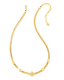 KENDRA SCOTT- Abbie Herringbone Necklace in Gold Metal