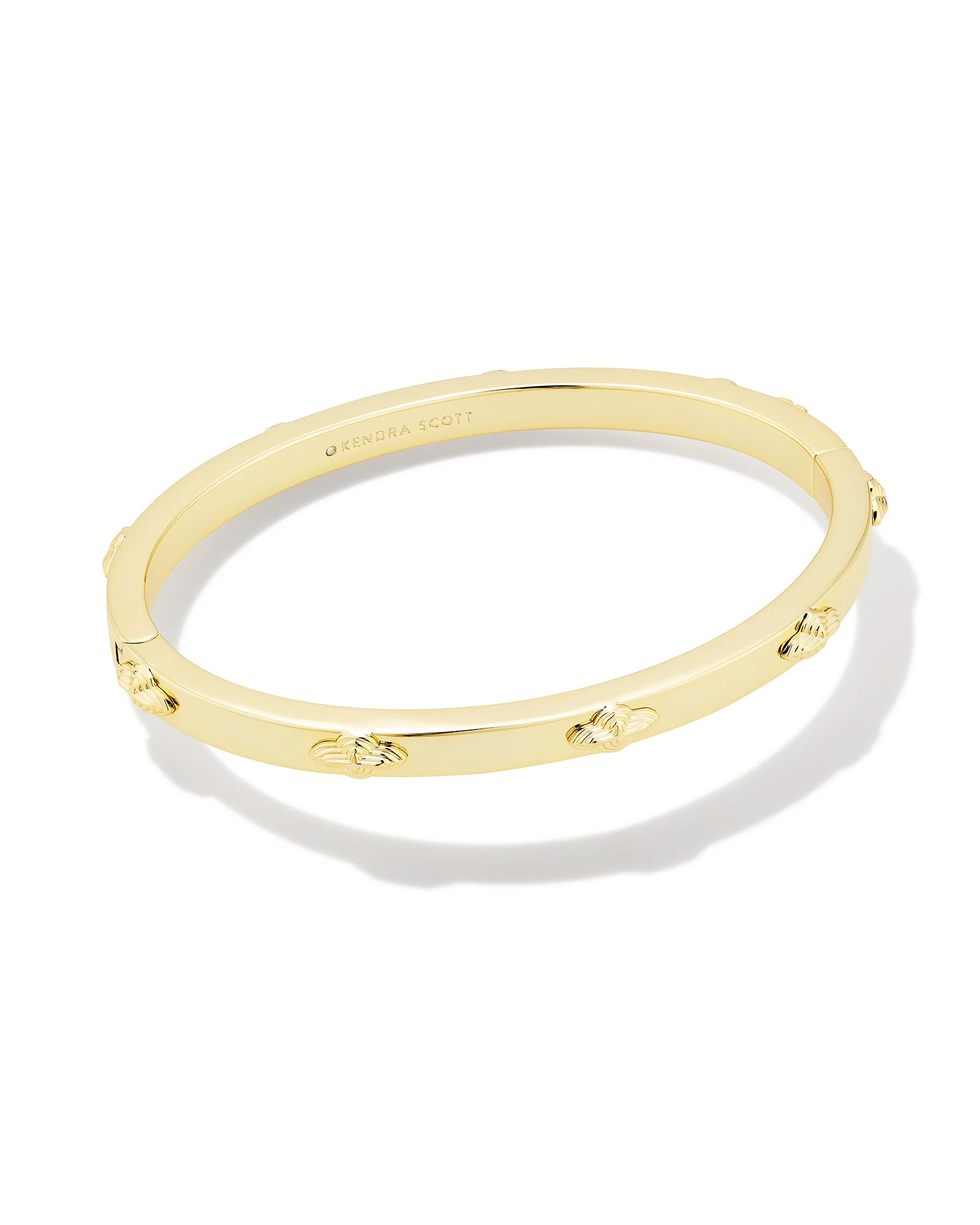 KENDRA SCOTT- Abbie Metal Bangle Bracelet in Gold Metal M/L