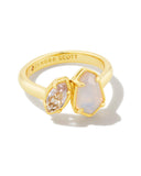 KENDRA SCOTT- Alexandria Gold Cocktail Ring in Neutral Mix