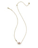 KENDRA SCOTT- Anya Flower Pendant Necklace in Gold Light Pink Mix