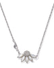 KENDRA SCOTT- Anya Flower Pendant Necklace in Rhodium Ivory Mix