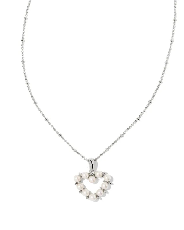 Kendra scott deals heart necklace silver