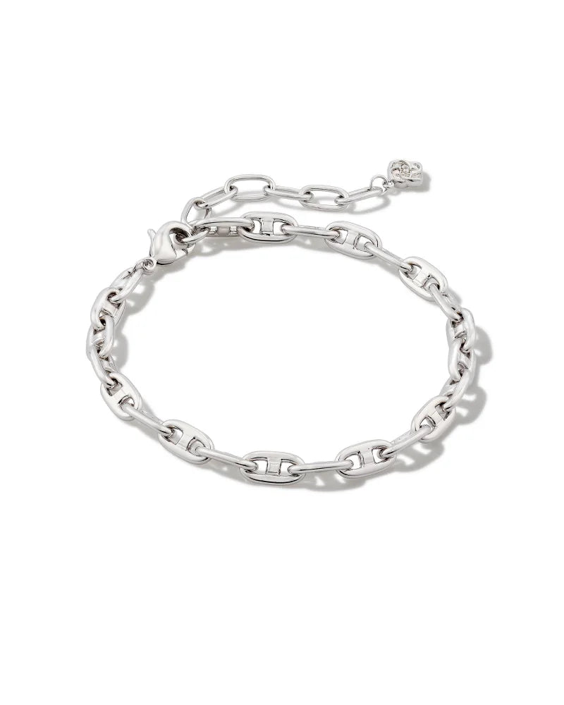 KENDRA SCOTT- Bailey Chain Bracelet Rhodium Metal
